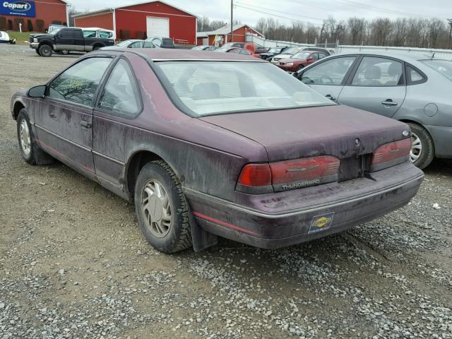 1FAPP604XNH110424 - 1992 FORD THUNDERBIR PURPLE photo 3