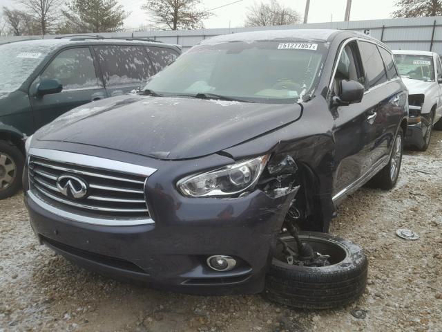 5N1AL0MM7DC338763 - 2013 INFINITI JX35 BASE BLUE photo 2