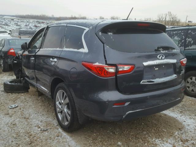 5N1AL0MM7DC338763 - 2013 INFINITI JX35 BASE BLUE photo 3