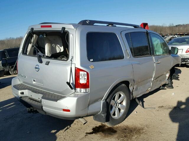 5N1AA0NC8FN610837 - 2015 NISSAN ARMADA SV SILVER photo 4