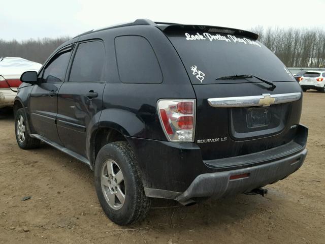 2CNDL23F956049762 - 2005 CHEVROLET EQUINOX LS BLACK photo 3