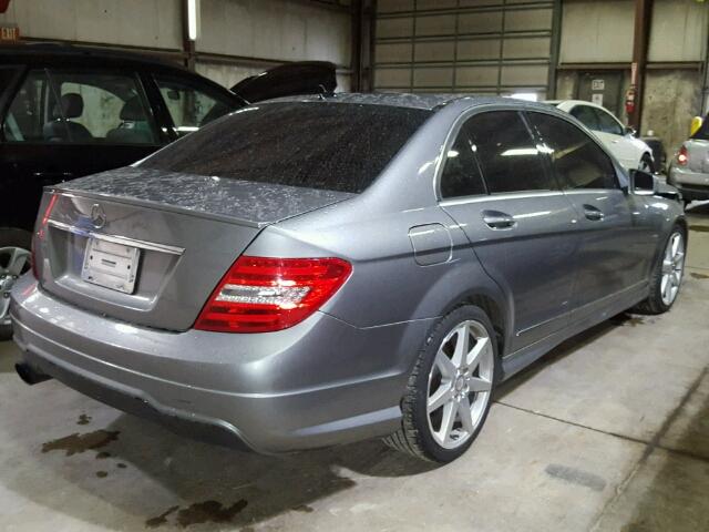 WDDGF4HB5CR213669 - 2012 MERCEDES-BENZ C 250 GRAY photo 4