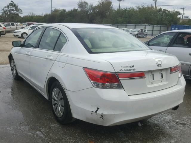 1HGCP2F32BA035370 - 2011 HONDA ACCORD LX WHITE photo 3