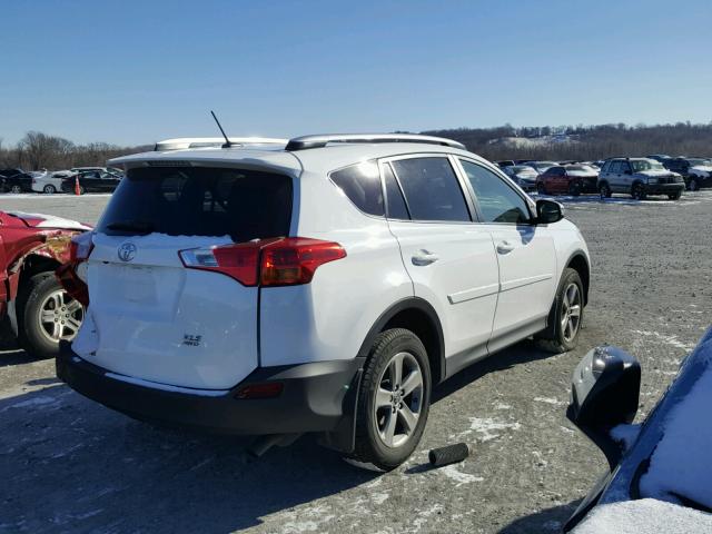 JTMRFREV4FD171138 - 2015 TOYOTA RAV4 XLE WHITE photo 4