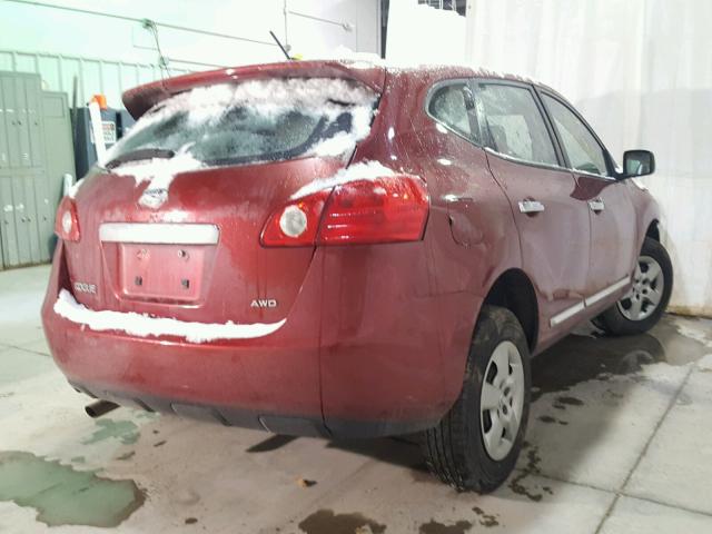 JN8AS5MVXBW290950 - 2011 NISSAN ROGUE S RED photo 4