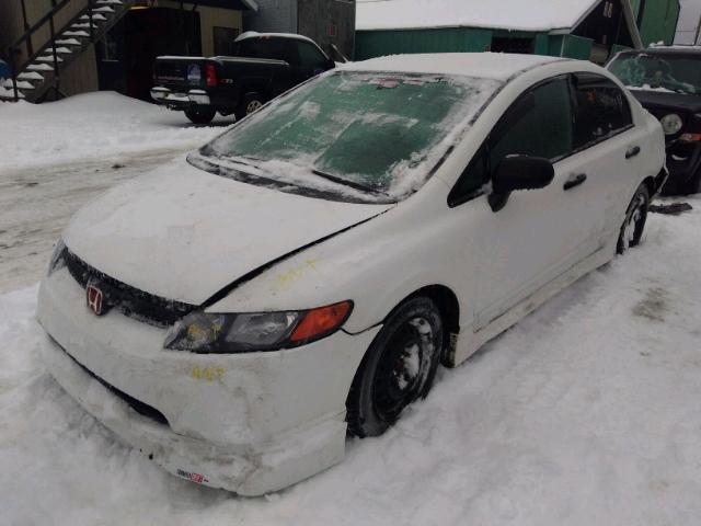 2HGFA15258H012113 - 2008 HONDA CIVIC DX WHITE photo 2