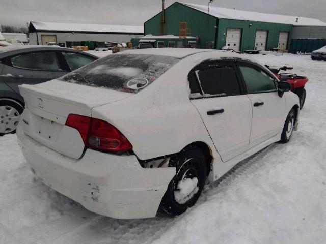 2HGFA15258H012113 - 2008 HONDA CIVIC DX WHITE photo 4