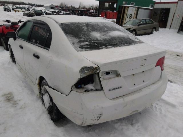 2HGFA15258H012113 - 2008 HONDA CIVIC DX WHITE photo 9