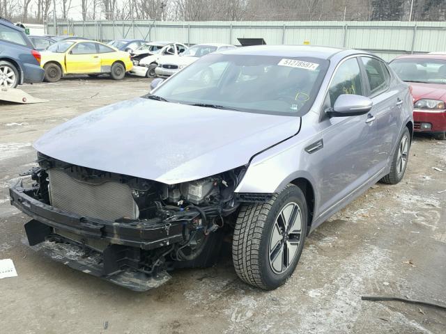 KNAGM4AD2B5000516 - 2011 KIA OPTIMA HYB GRAY photo 2