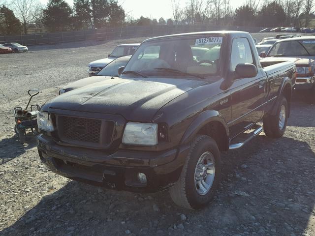 1FTYR10U54PA61973 - 2004 FORD RANGER BLACK photo 2