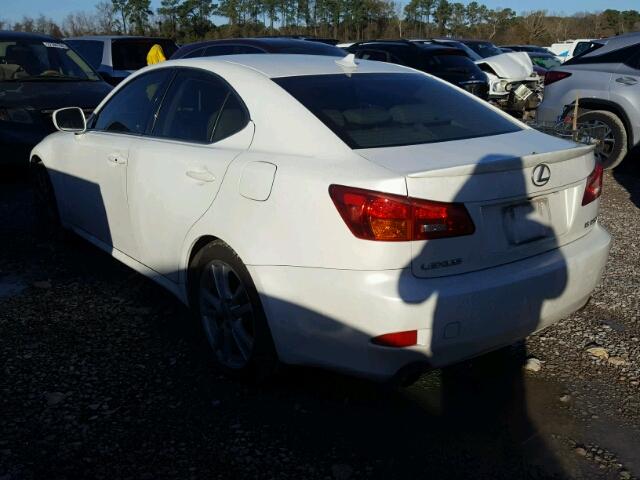 JTHBK262372036592 - 2007 LEXUS IS 250 WHITE photo 3