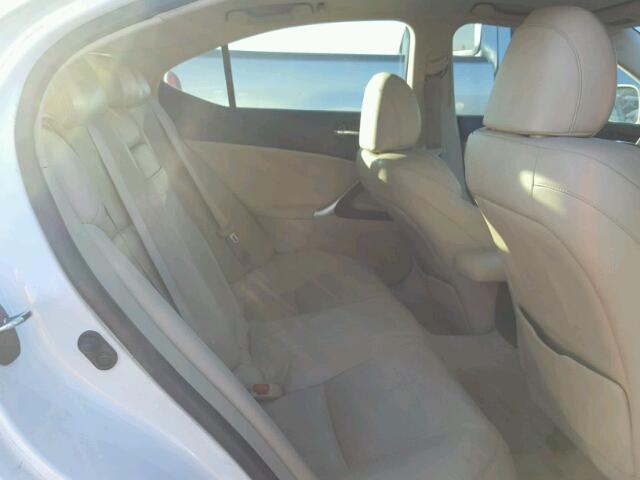 JTHBK262372036592 - 2007 LEXUS IS 250 WHITE photo 6