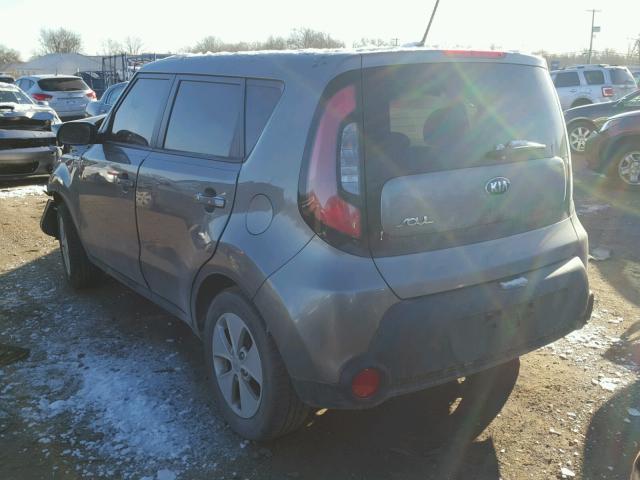 KNDJN2A29F7200036 - 2015 KIA SOUL GRAY photo 3