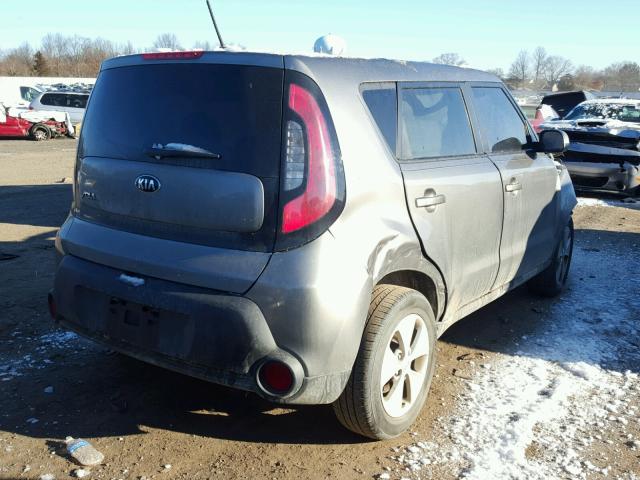 KNDJN2A29F7200036 - 2015 KIA SOUL GRAY photo 4