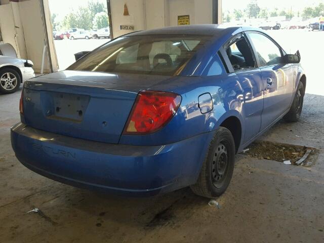 1G8AN12FX4Z159486 - 2004 SATURN ION LEVEL BLUE photo 4