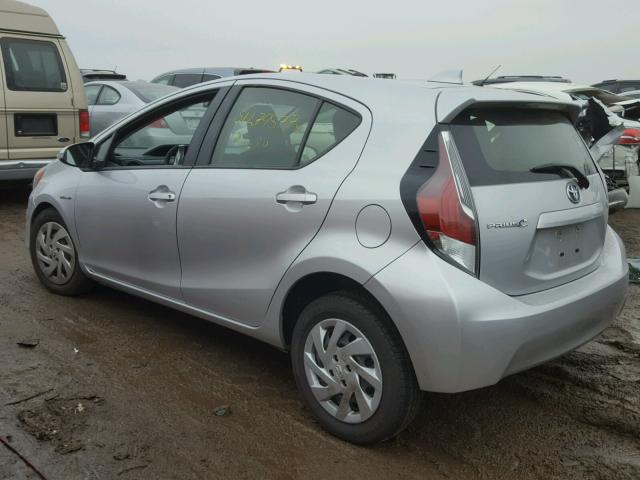 JTDKDTB3XF1110689 - 2015 TOYOTA PRIUS C SILVER photo 3