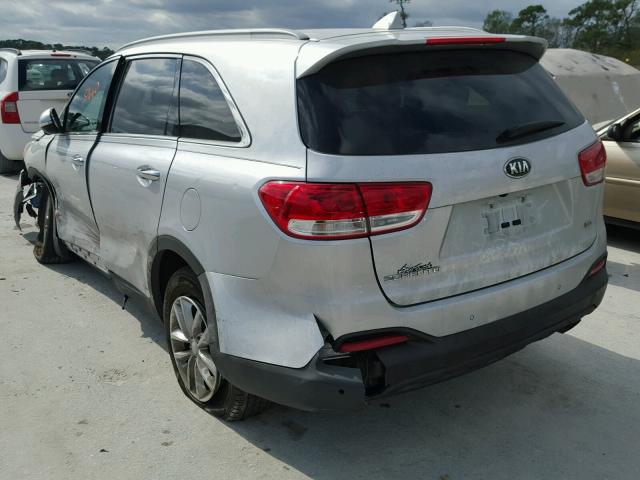 5XYPG4A33GG032682 - 2016 KIA SORENTO LX SILVER photo 3