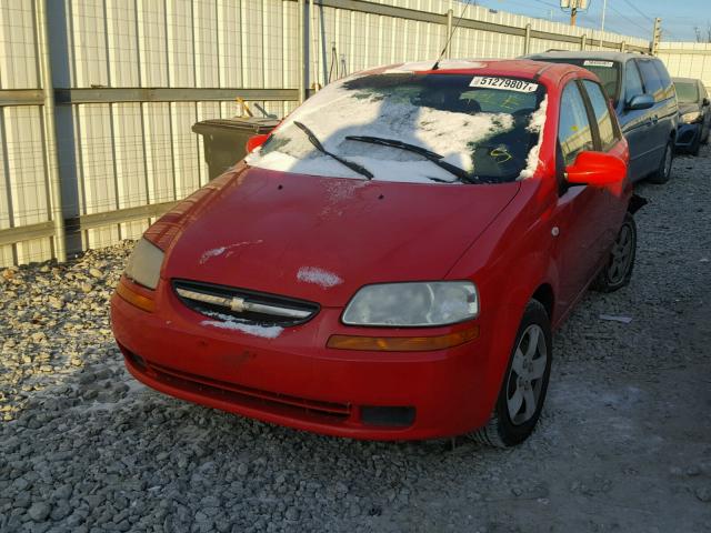 KL1TD66666B674562 - 2006 CHEVROLET AVEO BASE RED photo 2