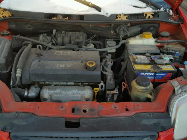 KL1TD66666B674562 - 2006 CHEVROLET AVEO BASE RED photo 7