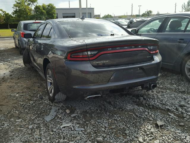 2C3CDXHG1GH214629 - 2016 DODGE CHARGER SX GRAY photo 3