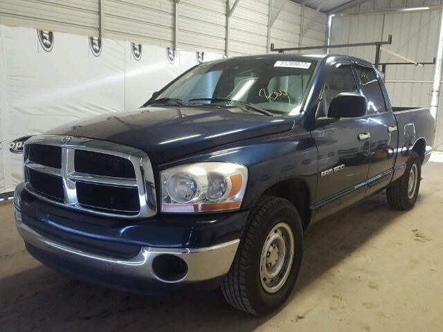 1D7HA18N06J111212 - 2006 DODGE RAM 1500 S BLUE photo 2