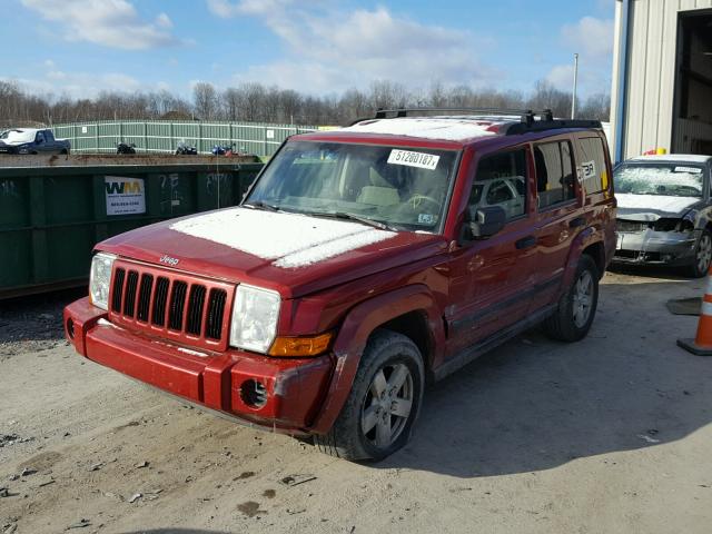 1J8HG48K26C131944 - 2006 JEEP COMMANDER წითელი ფოტო 2