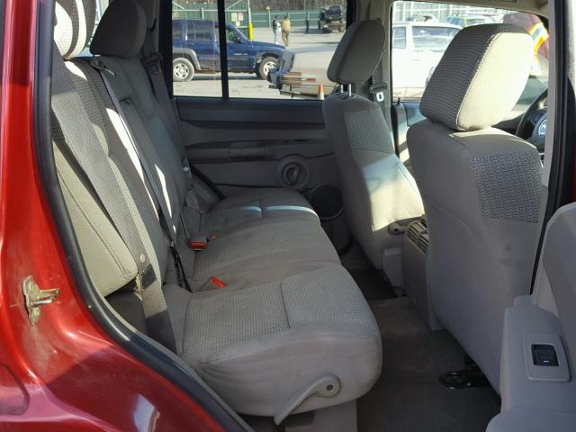 1J8HG48K26C131944 - 2006 JEEP COMMANDER წითელი ფოტო 6