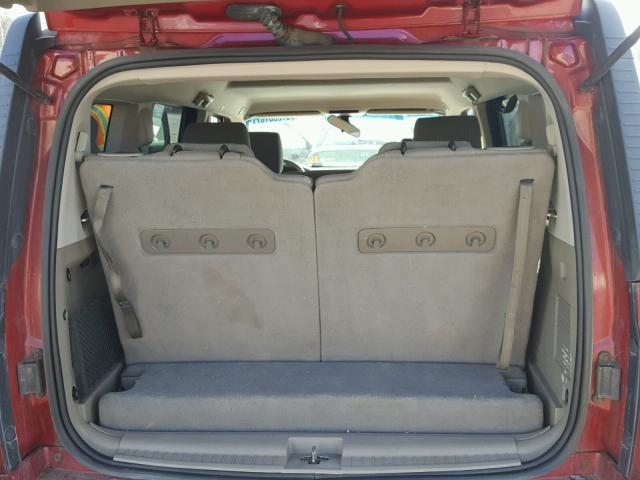 1J8HG48K26C131944 - 2006 JEEP COMMANDER წითელი ფოტო 9