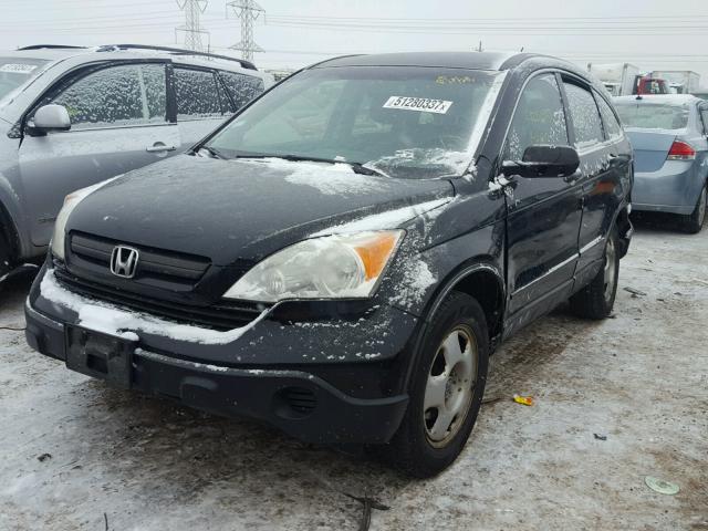 5J6RE48348L030976 - 2008 HONDA CR-V LX BLACK photo 2