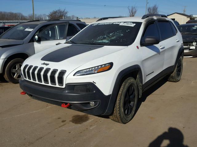 1C4PJMBB1GW112654 - 2016 JEEP CHEROKEE T WHITE photo 2