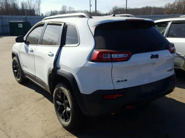 1C4PJMBB1GW112654 - 2016 JEEP CHEROKEE T WHITE photo 3