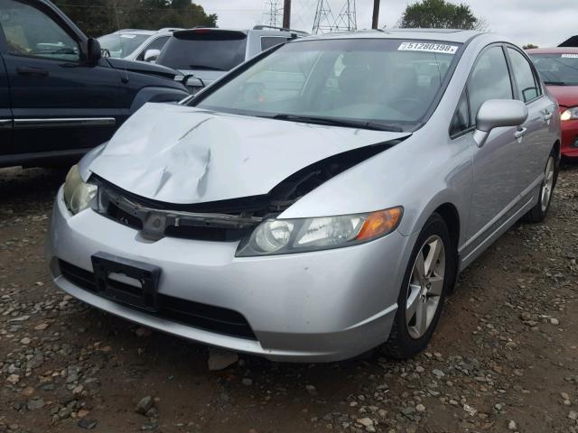 1HGFA16938L074057 - 2008 HONDA CIVIC EXL SILVER photo 2