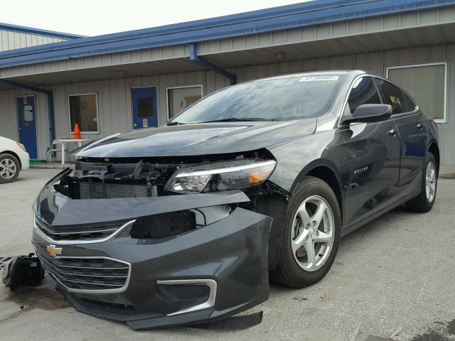 1G1ZB5ST6HF104323 - 2017 CHEVROLET MALIBU LS BLACK photo 2