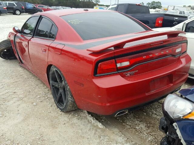 2C3CDXBG1CH215511 - 2012 DODGE CHARGER SE RED photo 3