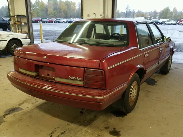 1G3AG55NXP6340670 - 1993 OLDSMOBILE CUTLASS CI MAROON photo 4