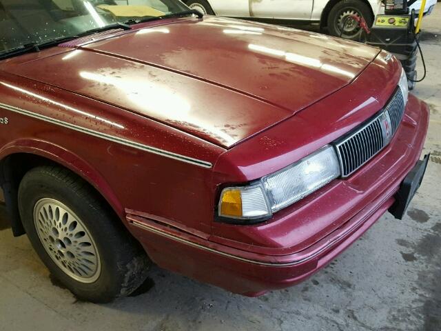 1G3AG55NXP6340670 - 1993 OLDSMOBILE CUTLASS CI MAROON photo 9