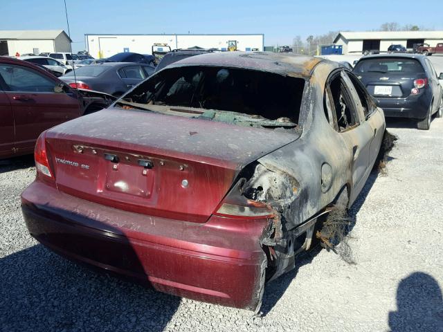 1FAHP53256A241067 - 2006 FORD TAURUS SE MAROON photo 4