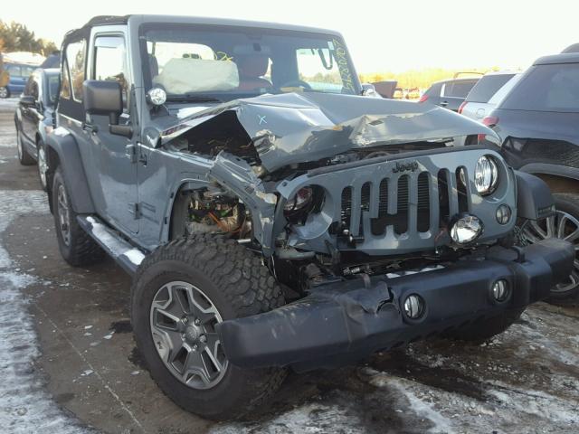 1C4AJWAG0EL160157 - 2014 JEEP WRANGLER S GRAY photo 1