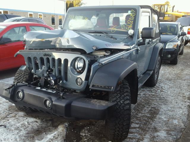 1C4AJWAG0EL160157 - 2014 JEEP WRANGLER S GRAY photo 2