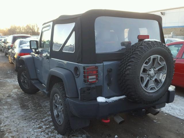 1C4AJWAG0EL160157 - 2014 JEEP WRANGLER S GRAY photo 3