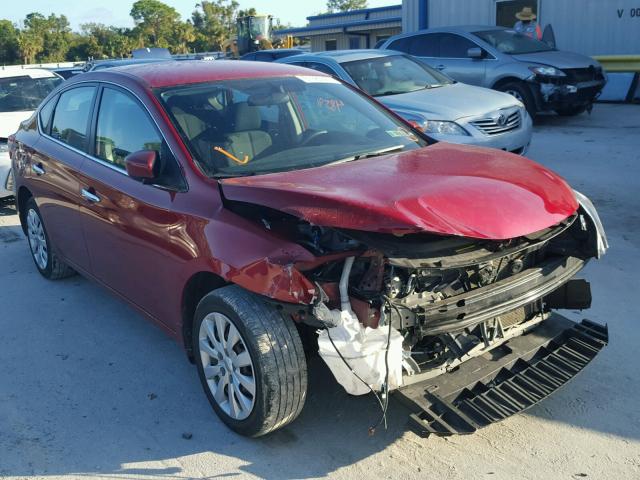 3N1AB7AP9EL610429 - 2014 NISSAN SENTRA S RED photo 1