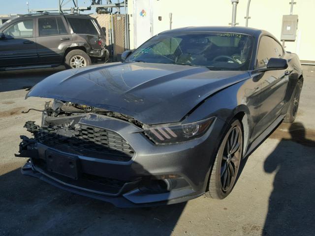 1FA6P8TH6G5231381 - 2016 FORD MUSTANG GRAY photo 2