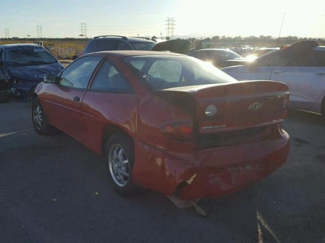 1G1JF12F737290395 - 2003 CHEVROLET CAVALIER L RED photo 3