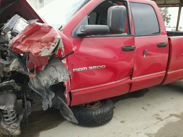 3D7LA38623G712214 - 2003 DODGE RAM 3500 S RED photo 10