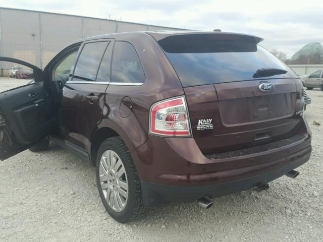 2FMDK4KC9ABB07957 - 2010 FORD EDGE LIMIT BURGUNDY photo 3