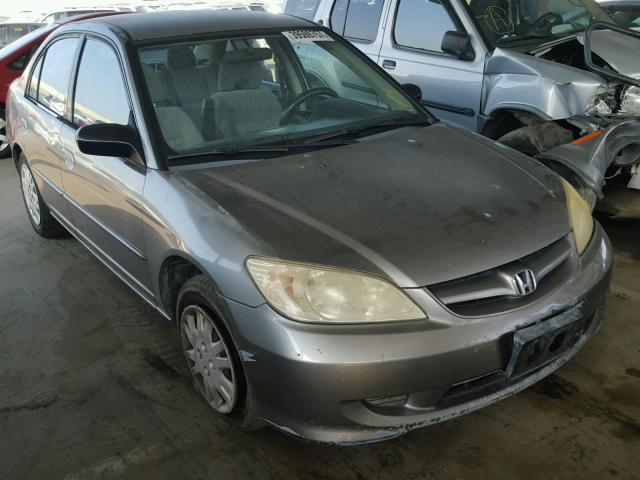 JHMES16515S007526 - 2005 HONDA CIVIC LX SILVER photo 1