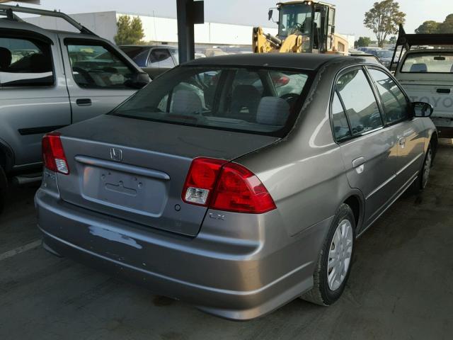 JHMES16515S007526 - 2005 HONDA CIVIC LX SILVER photo 4