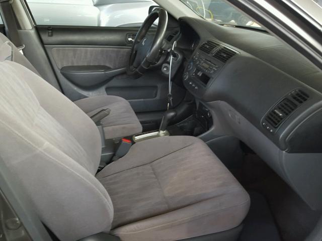 JHMES16515S007526 - 2005 HONDA CIVIC LX SILVER photo 5