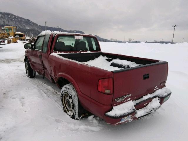 1GTDT19X938123400 - 2003 GMC SONOMA RED photo 3