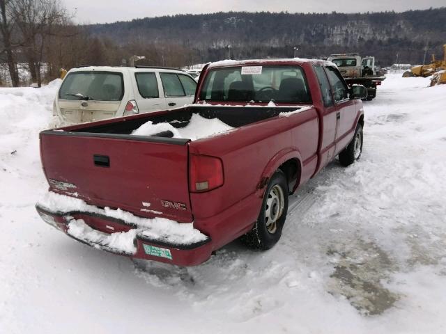 1GTDT19X938123400 - 2003 GMC SONOMA RED photo 4